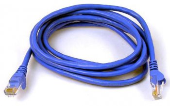 Twisted-pair Ethernet cable with RJ-45 connectors.