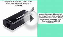 Cable Matters USB 2.0 auf RJ45 Fast Ethernet Adapter